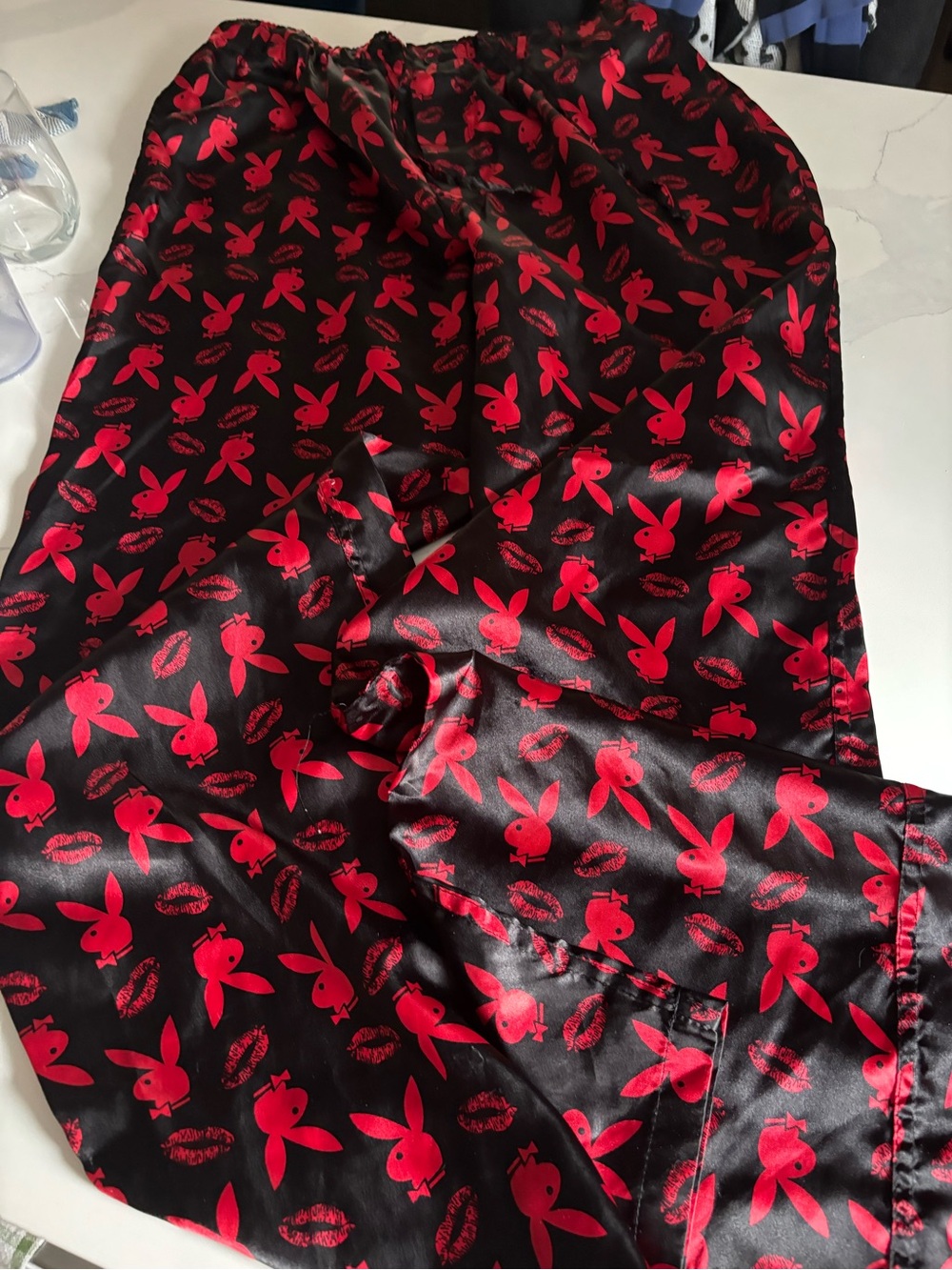 Vintage Playboy Bunny Head Red
Lipstick Kiss PJ Lounge Pants
Playboy